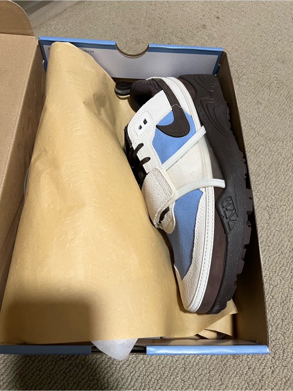 New Nike Travis Scott x Zoom Field Jaxx Leche Blue HQ3072-400 Cactus Jack Sz 9.5